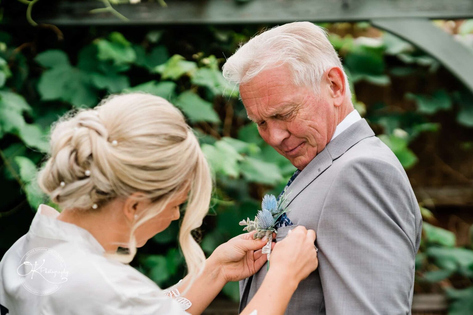 Wedding buttonhole on father of the Bride Wedding buttonhole on father of the Bride