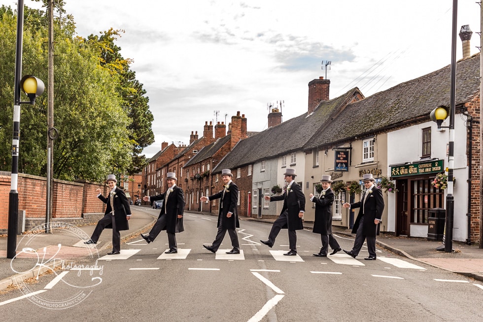 Beatles cover abbey road themed wedding