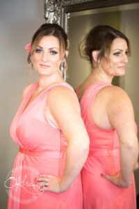 Bridesmaids in the mirror