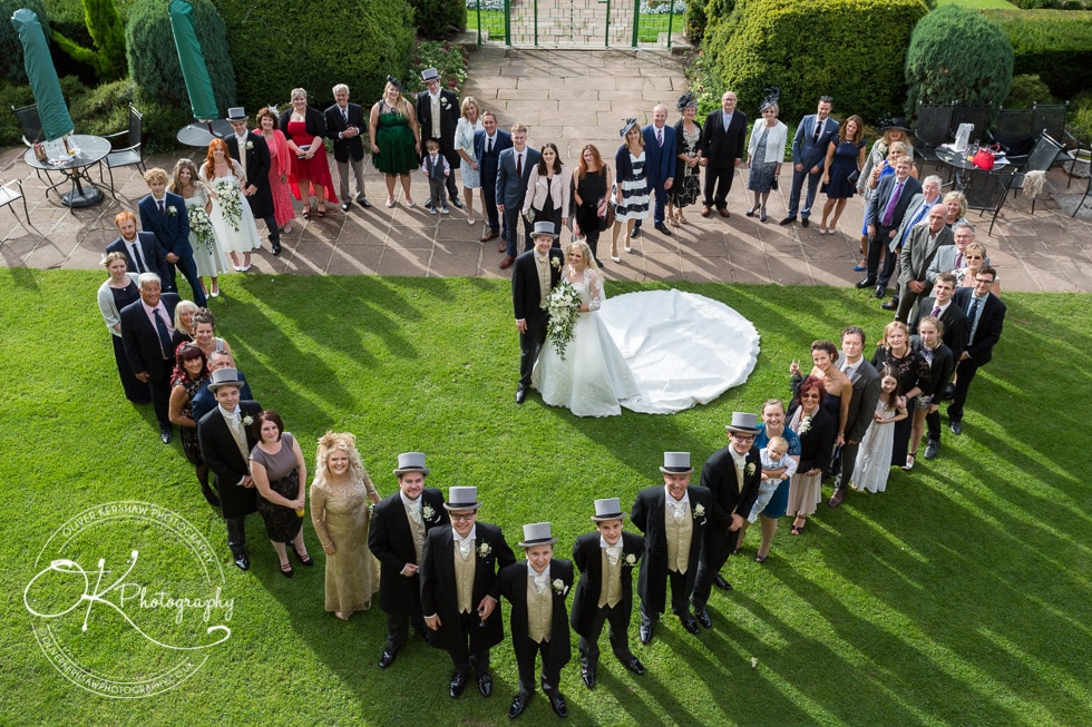 Love heart with all of the guests