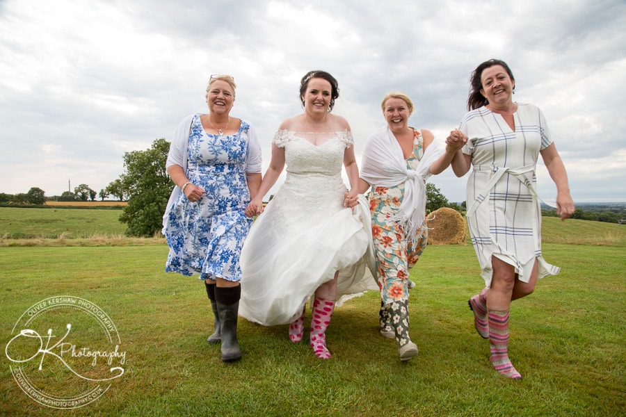 Wet wedding with wellies Wet wedding with wellies
