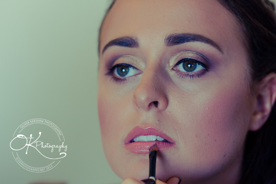 Bride getting ready