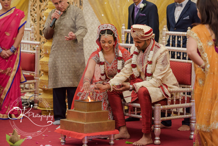 Hindu wedding fire pit