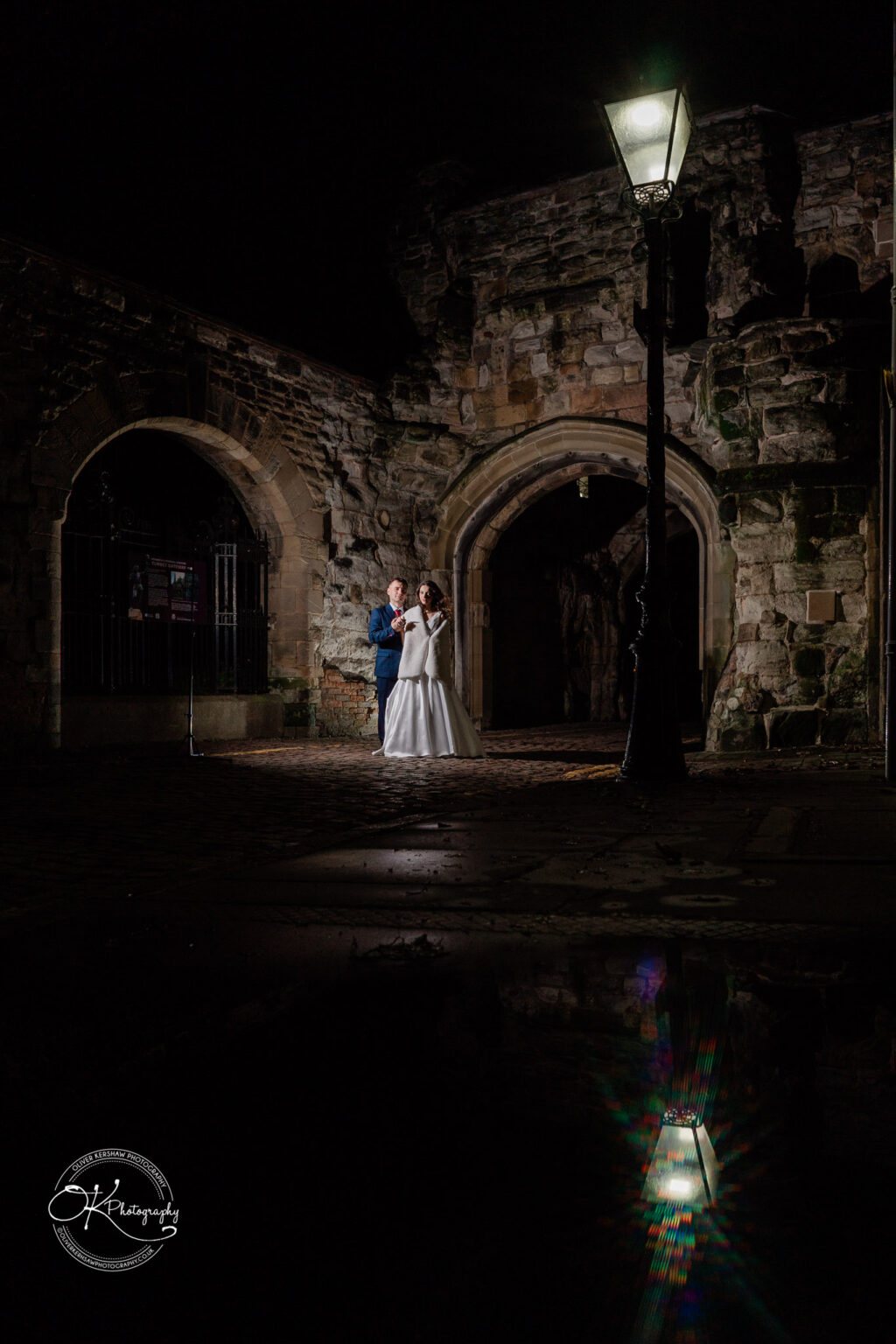 Konstandin and Bleona's enchanting wedding moment, beautifully captured by Oliver Kershaw Photography.
